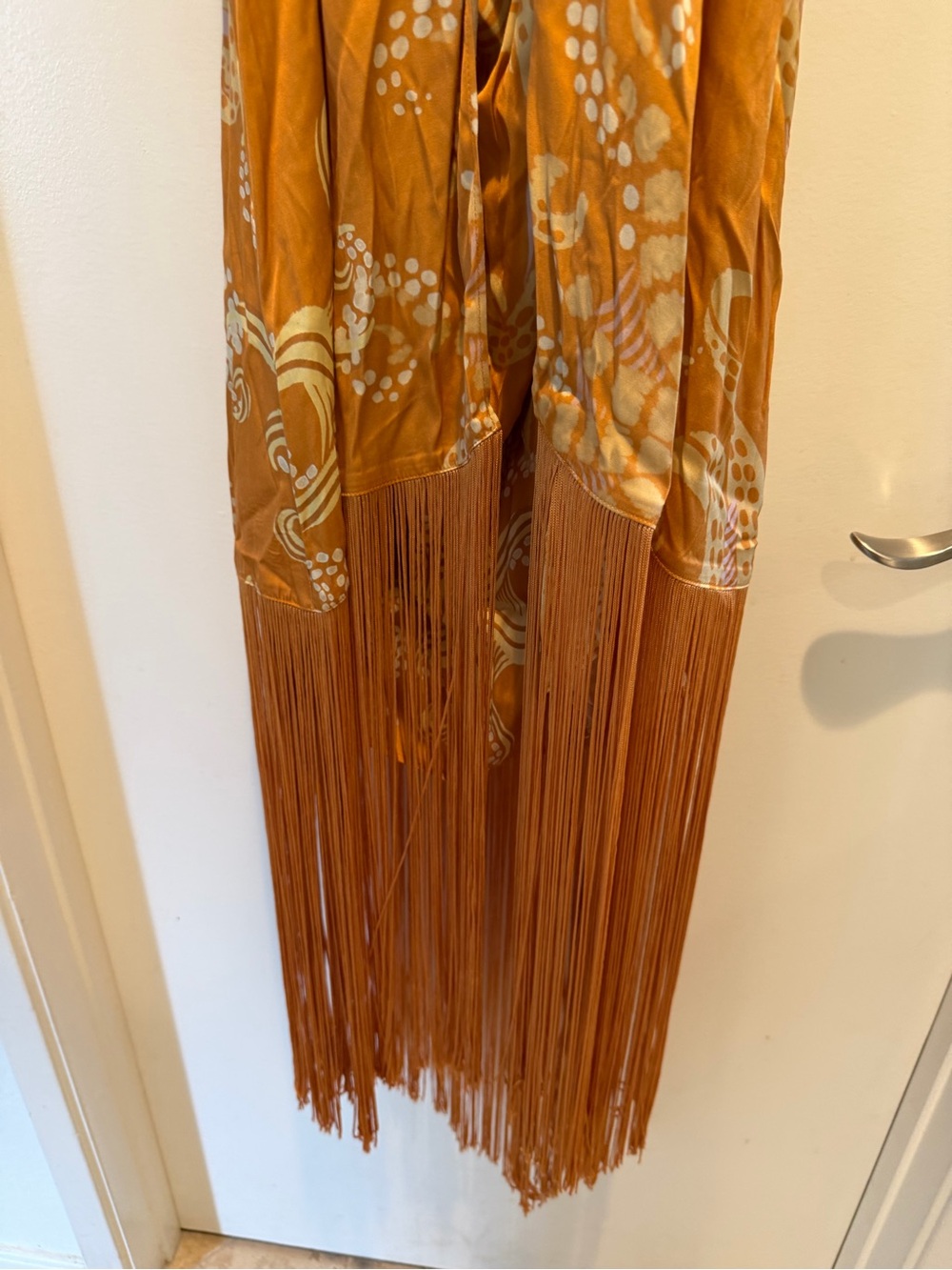 FARM Rio Paisley Fringe Wrap Mini Dress - Picture 5 of 8